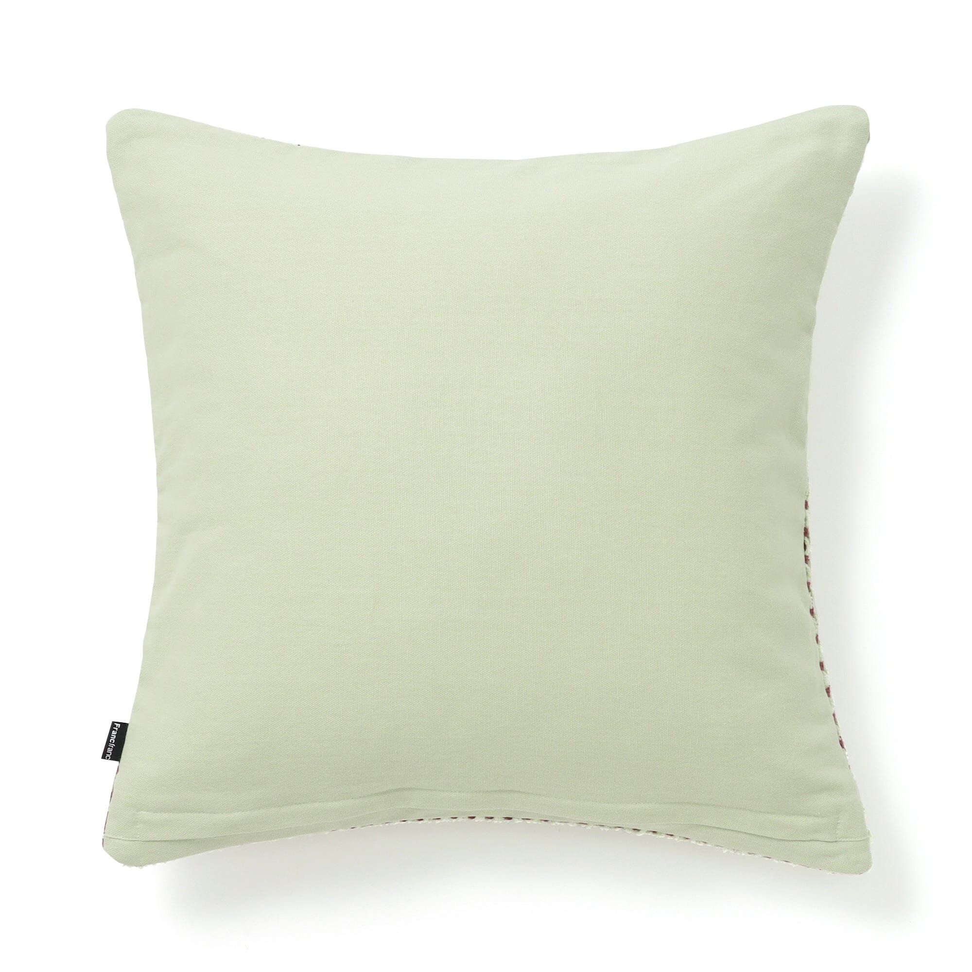 Chenille Line Cushion Cover 450 X 450 Light Green X Brown