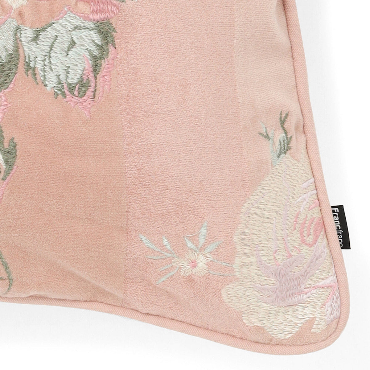 Emb Flower Cushion Cover 450 X 450  Pink