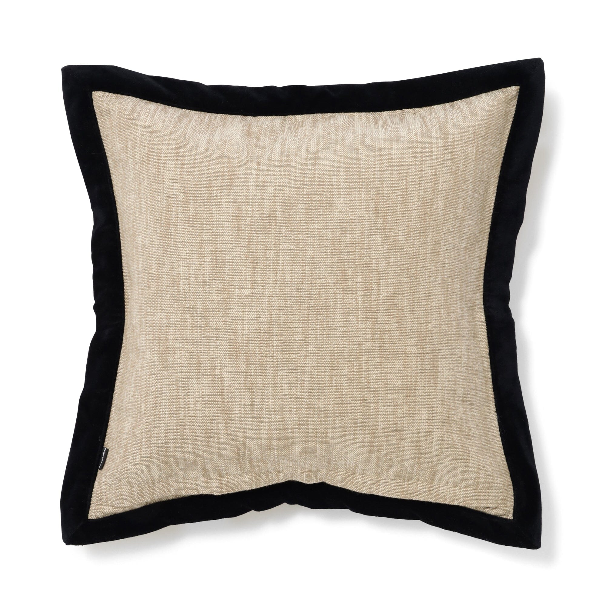 Velvet Flange Cushion Cover 450 X 450  Natural