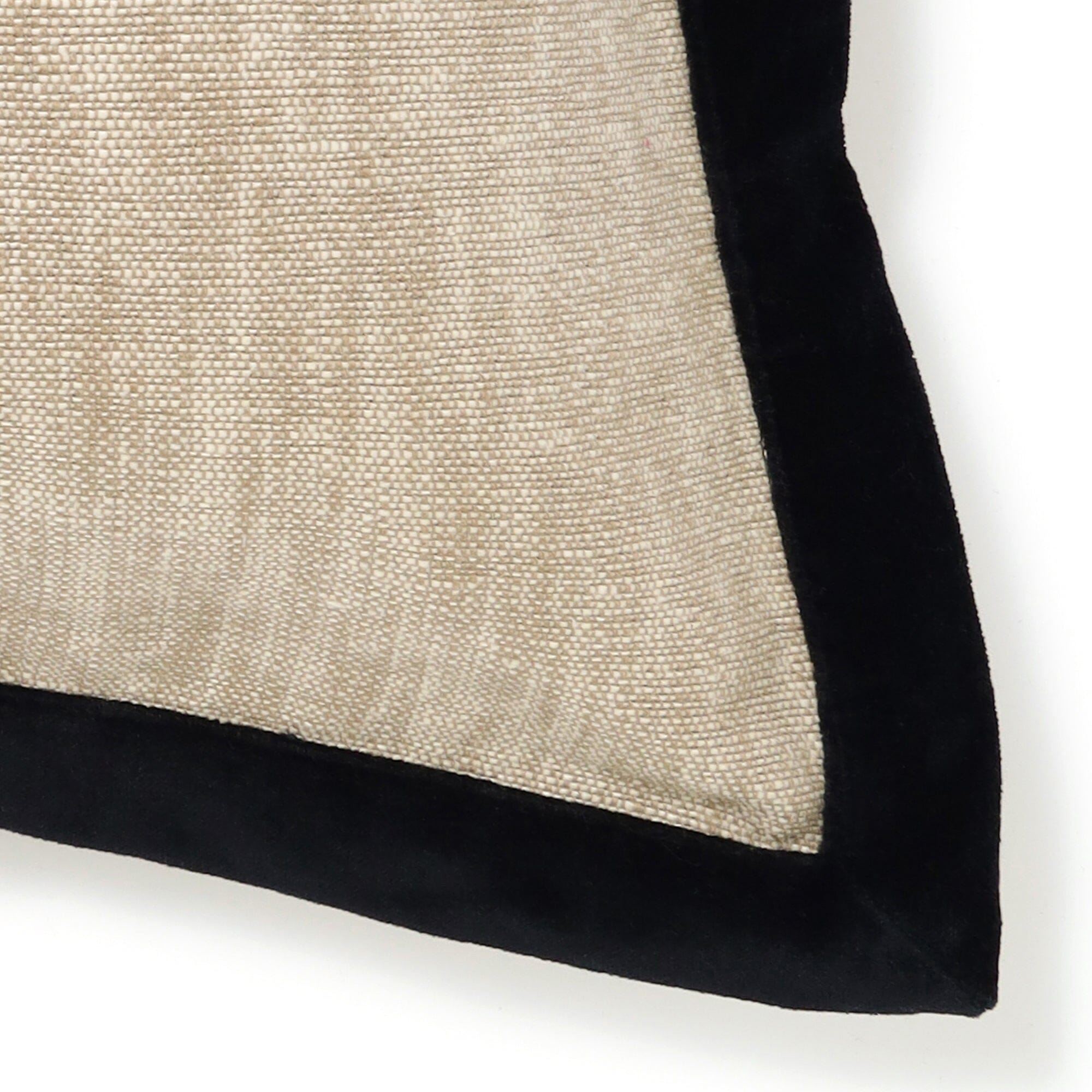 Velvet Flange Cushion Cover 450 X 450  Natural