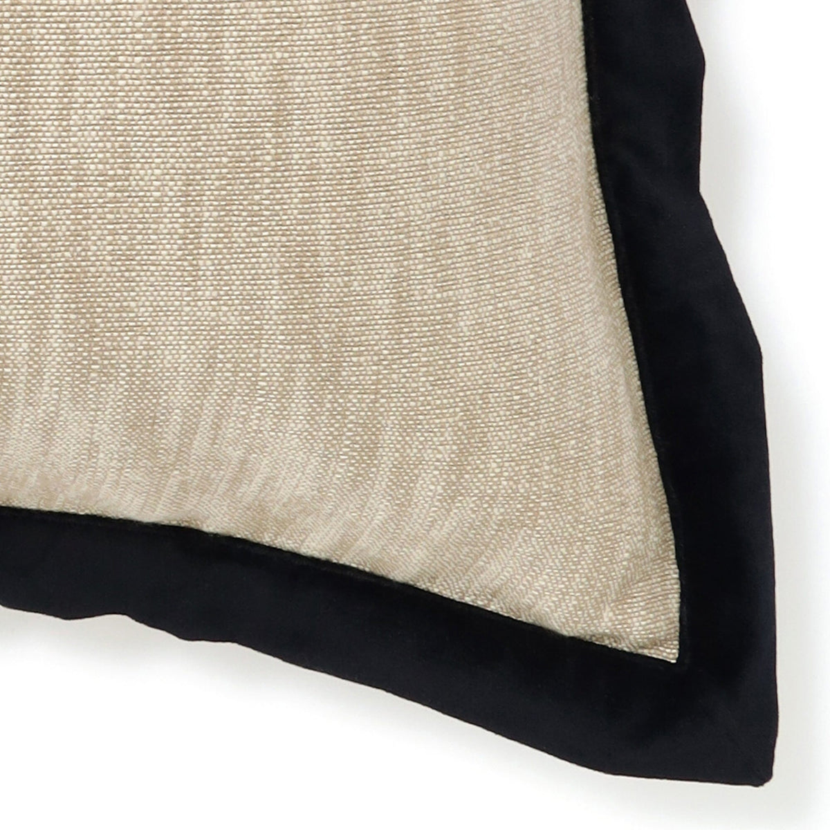 Velvet Flange Cushion Cover 600 X 600 Natural