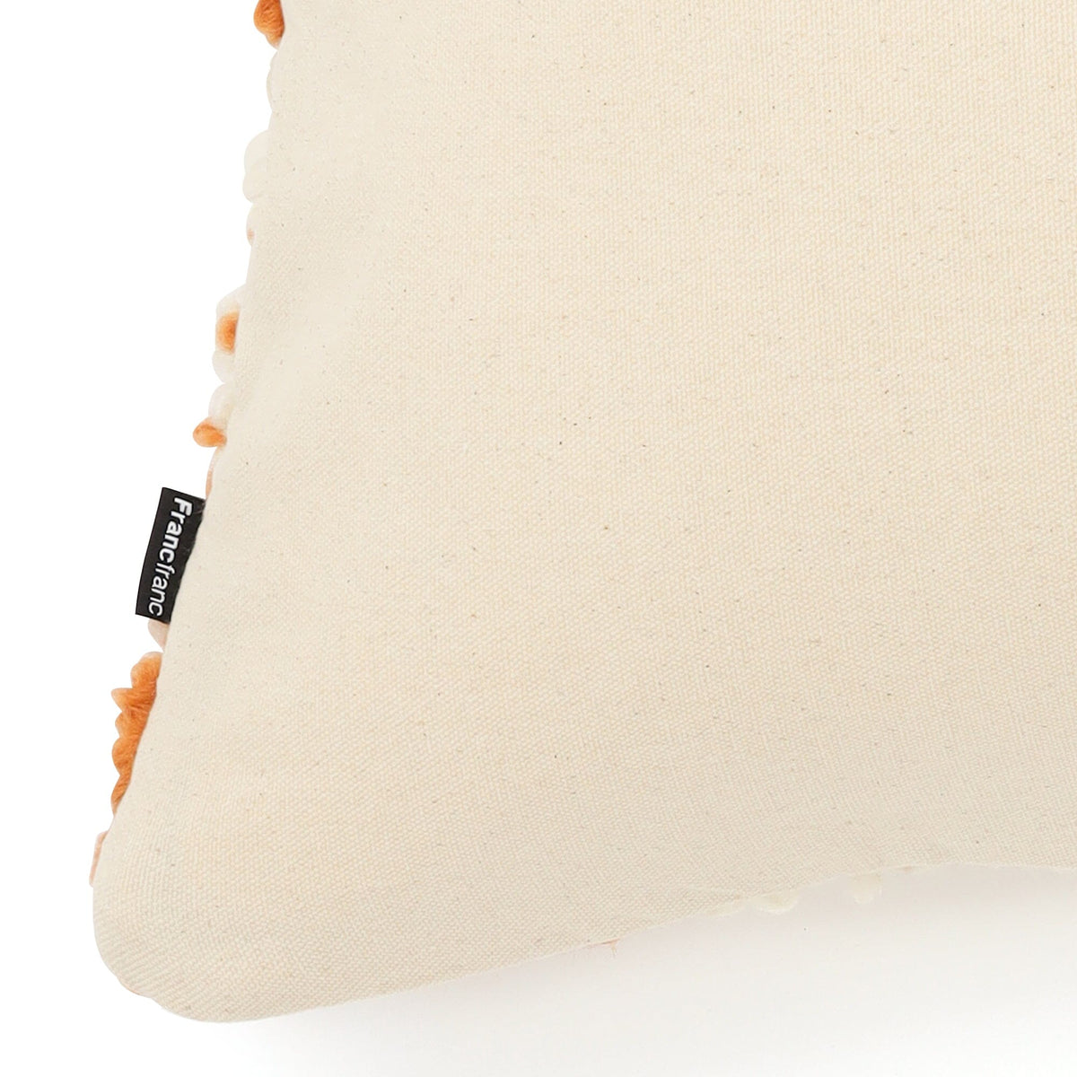 Loop Checkerboard Cushion Cover 450 X 450  Ivory X Orange