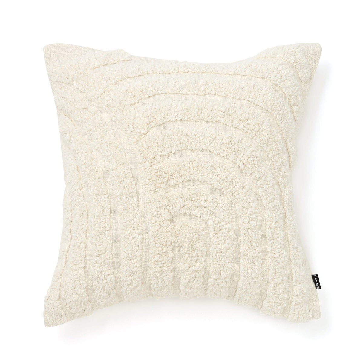 Tuft Art Cushion Cover 450 X 450  White