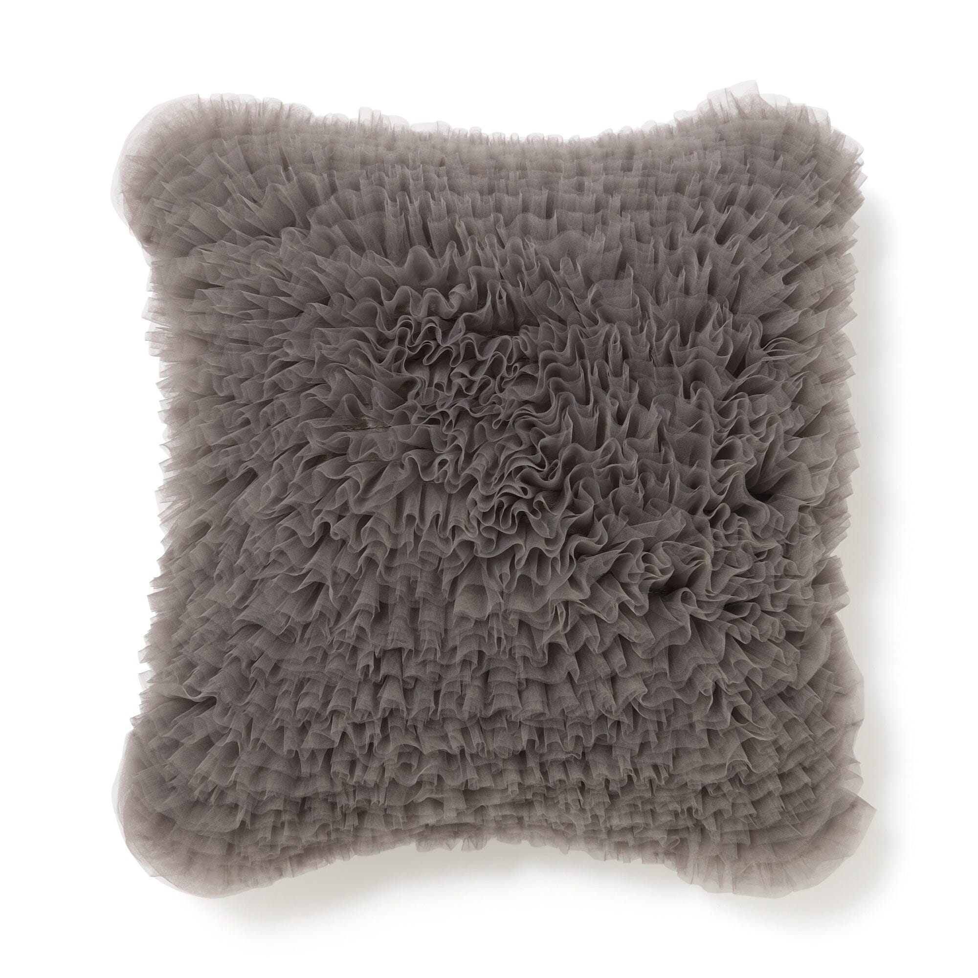 Tulle Frill Cushion Cover 450 X 450  Gray