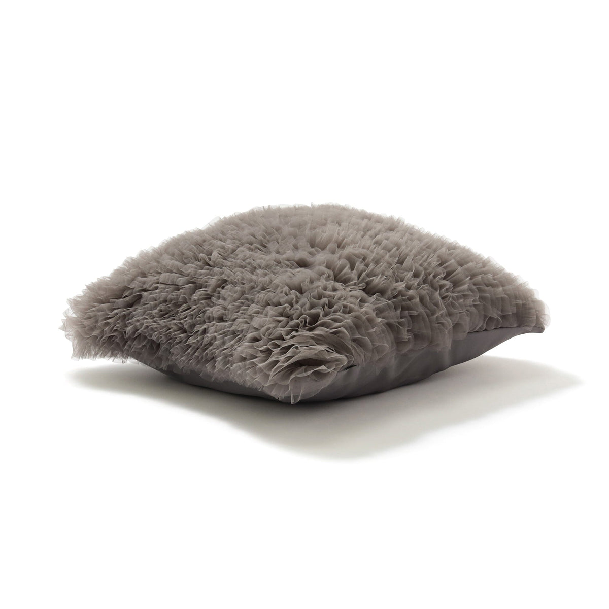 Tulle Frill Cushion Cover 450 X 450  Gray