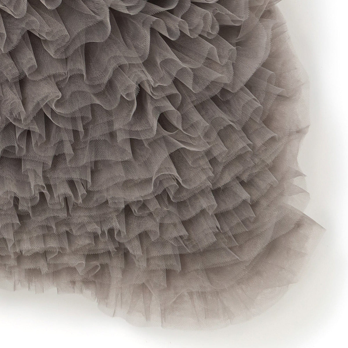Tulle Frill Cushion Cover 450 X 450  Gray