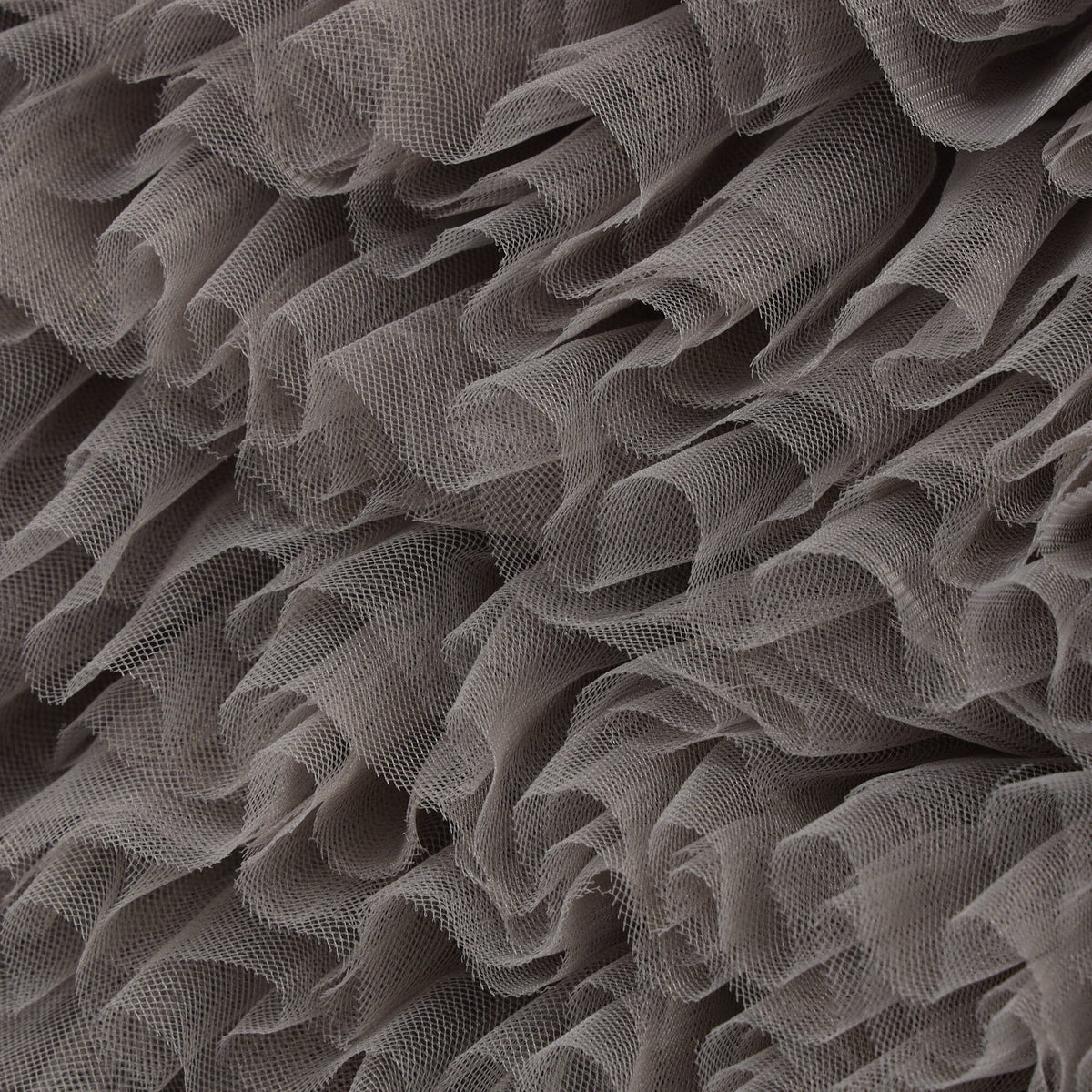 Tulle Frill Cushion Cover 450 X 450  Gray