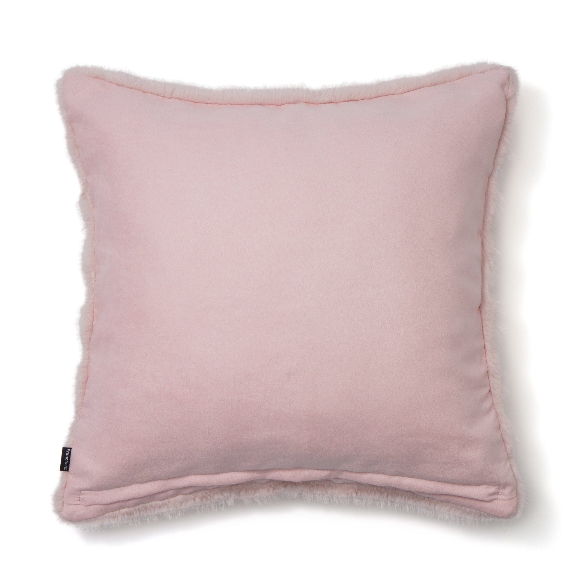 Eco fur Cushion Cover 450 X 450 Light Pink