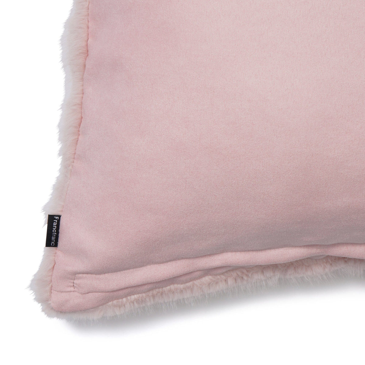 Eco fur Cushion Cover 450 X 450 Light Pink