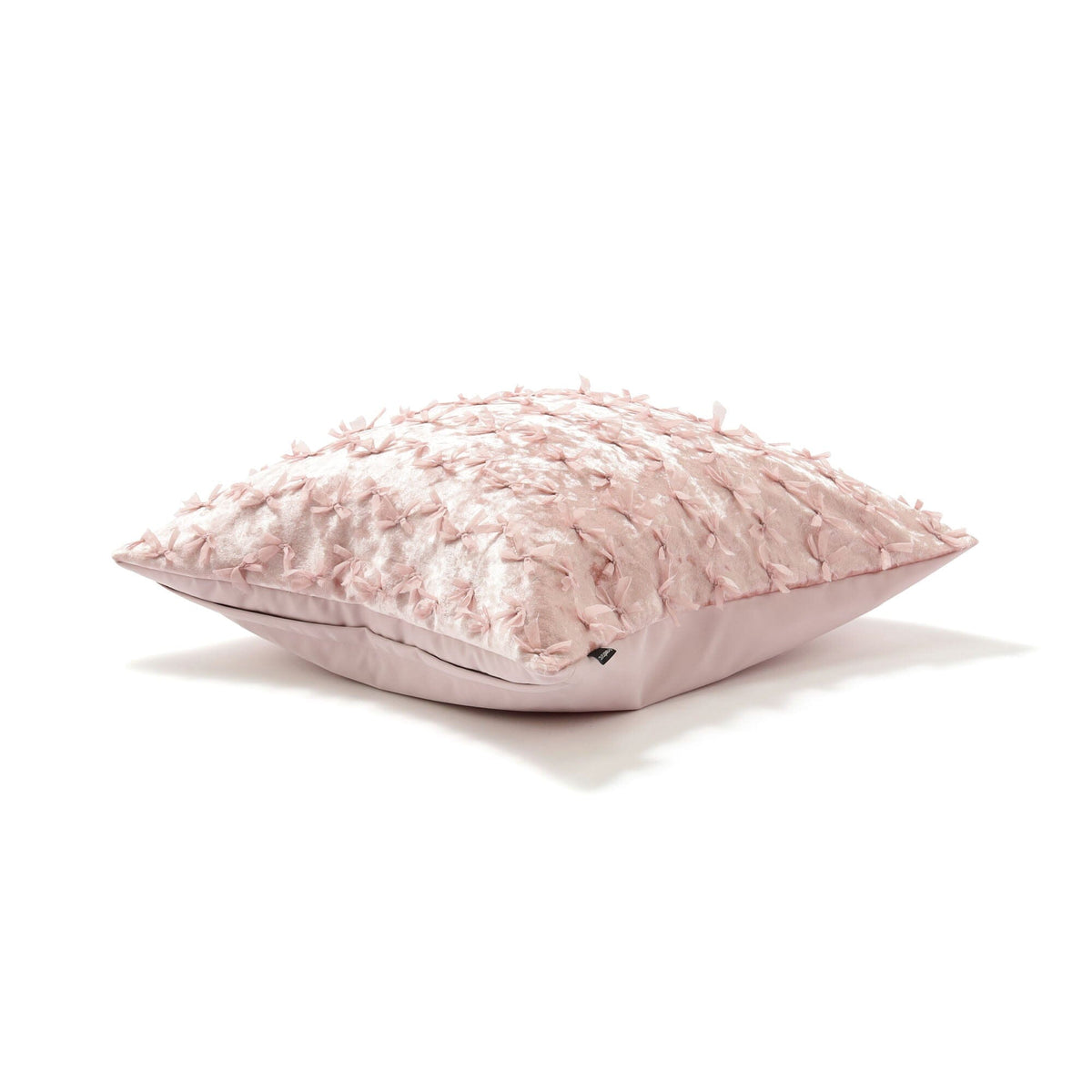 Velvet Ribbon Cushion Cover 450 X 450  Pink
