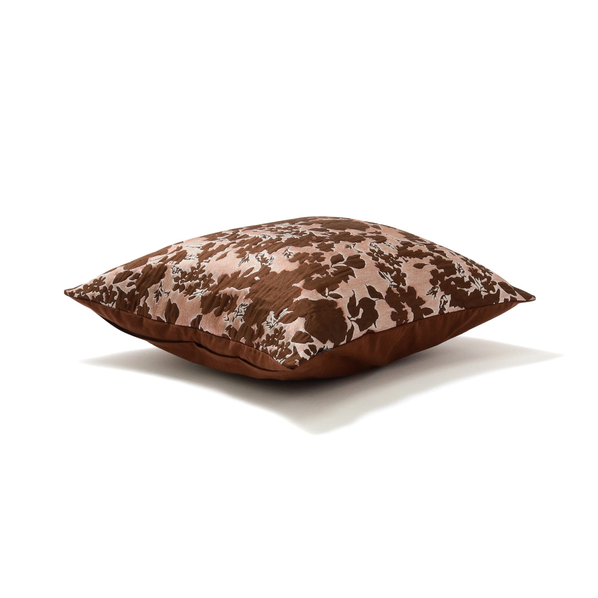Jq Flower Cushion Cover 450 X 450  Pink X Brown