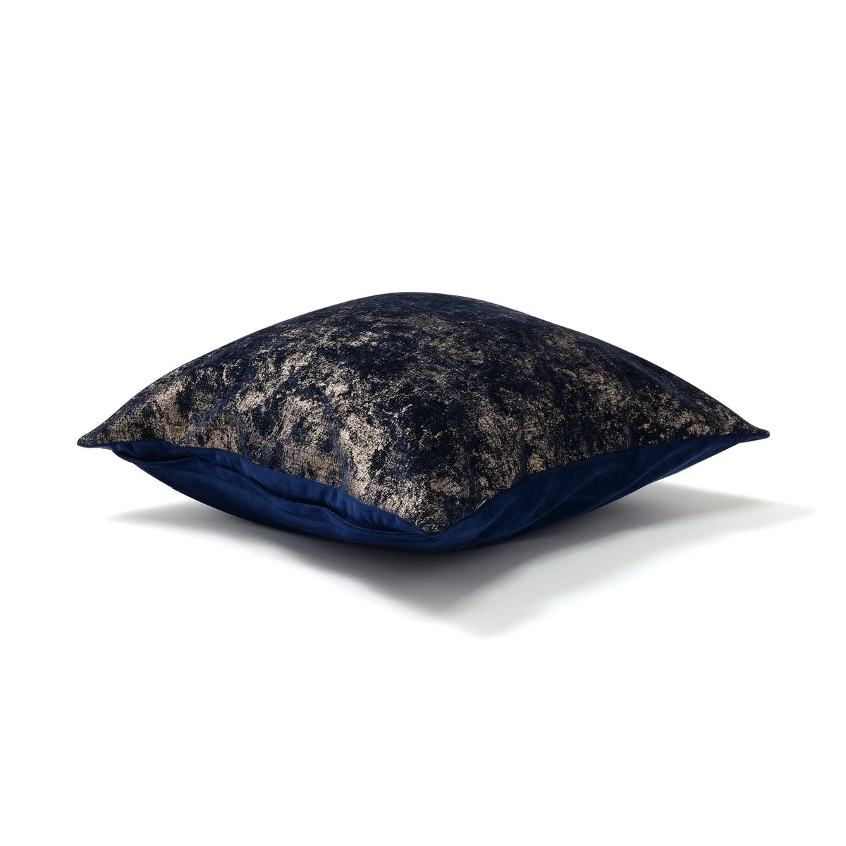 Metallic Print Cushion Cover 450 X 450  Navy X Gold