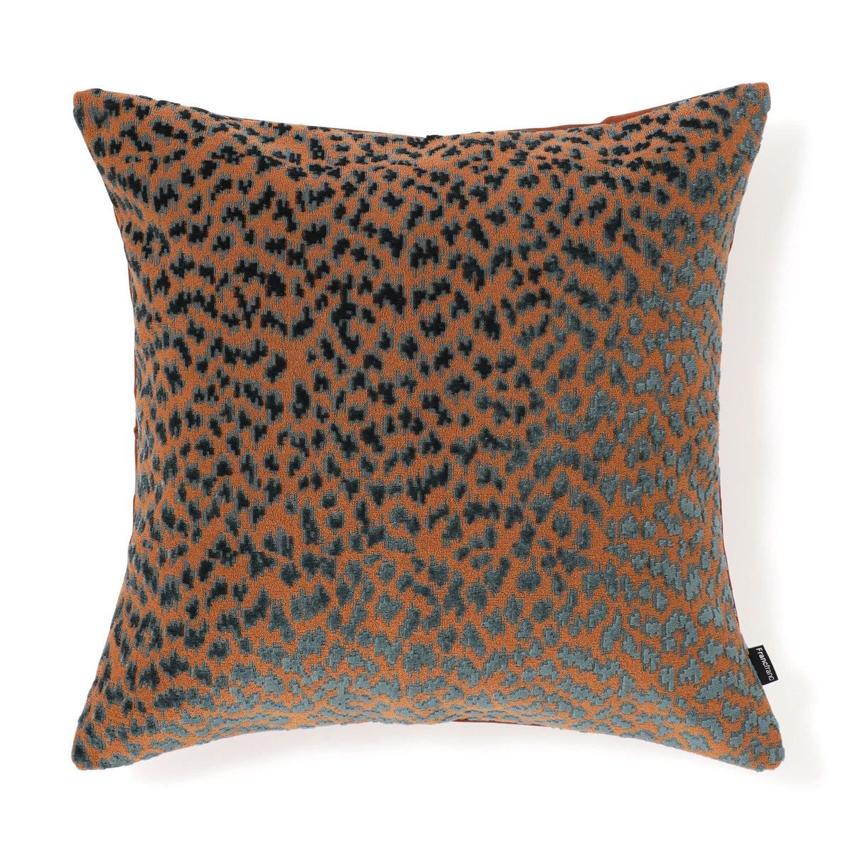 Jq Leopard Cushion Cover 450 X 450  Beige X Blue