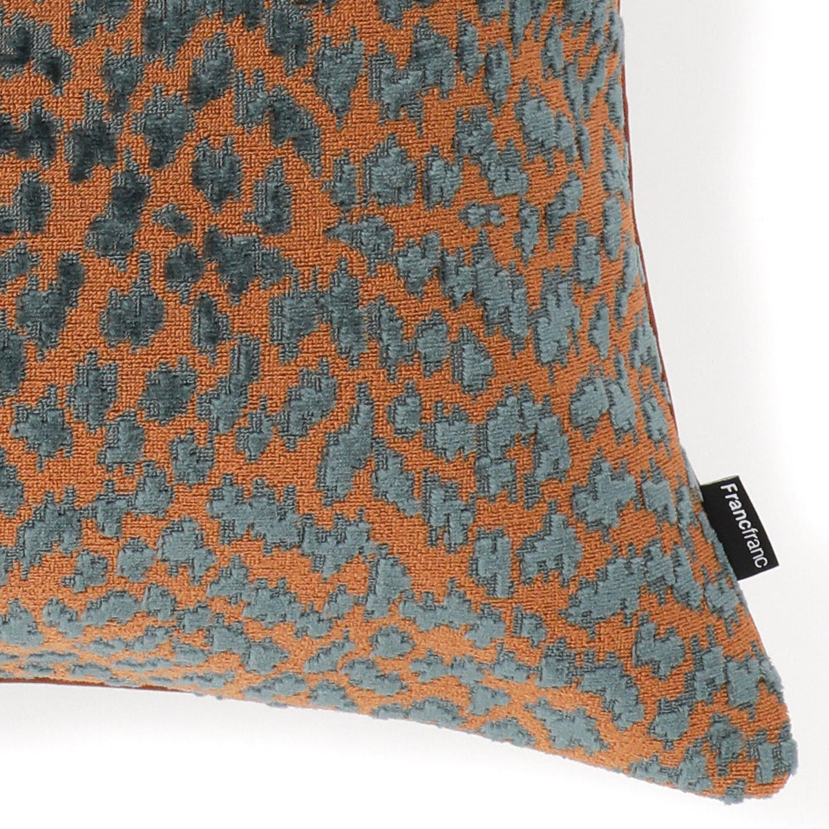 Jq Leopard Cushion Cover 450 X 450  Beige X Blue