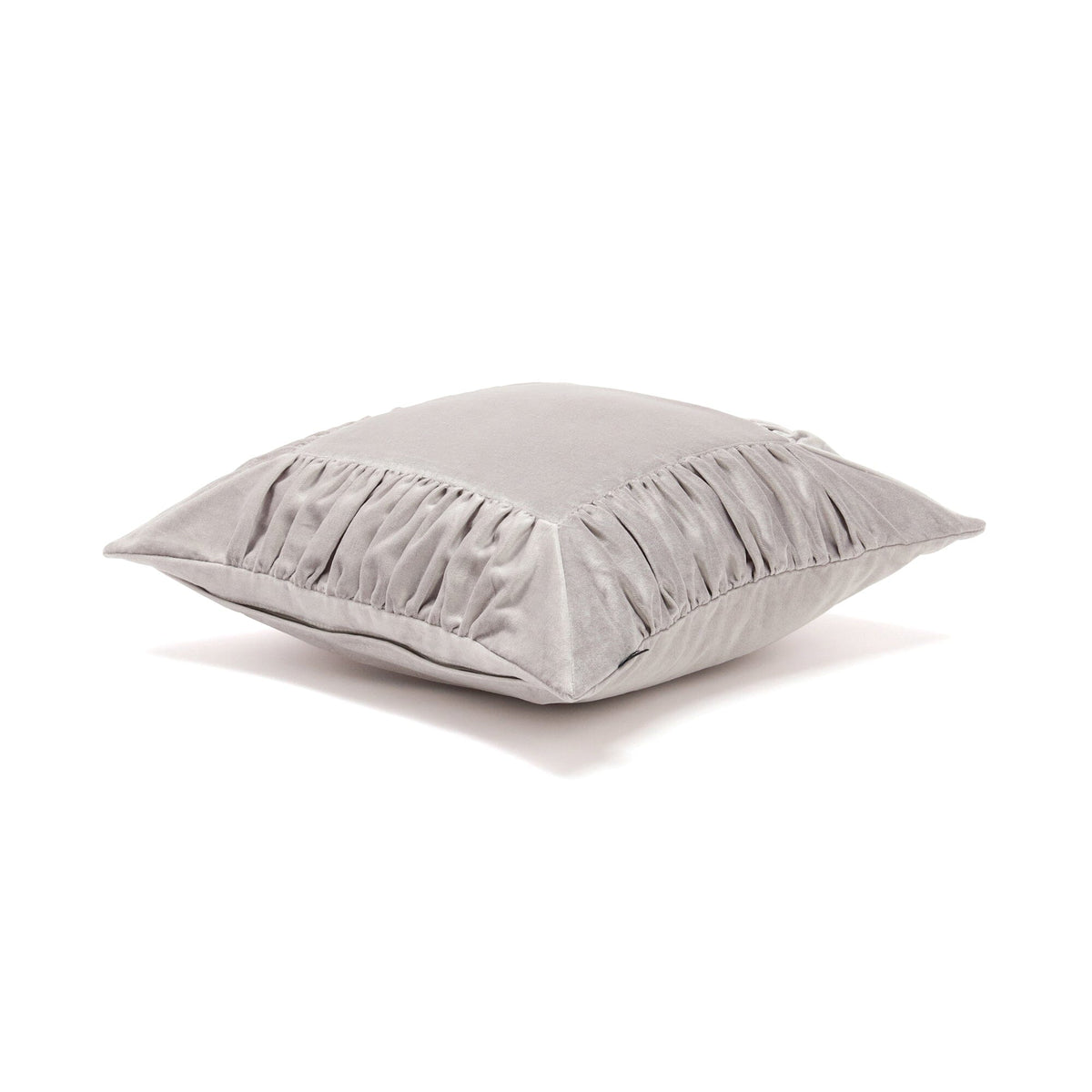 Square Gathered Cushion Cover 450 X 450  Light Gray