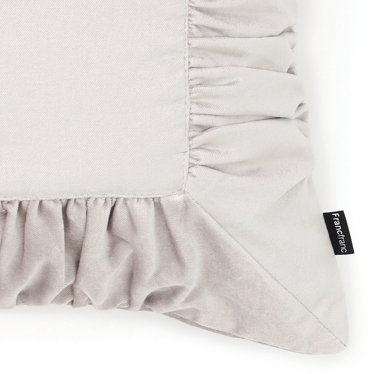 Square Gathered Cushion Cover 450 X 450  Light Gray