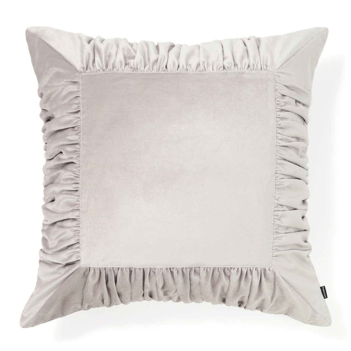 Square Gathered Cushion Cover 600 X 600  Light Gray