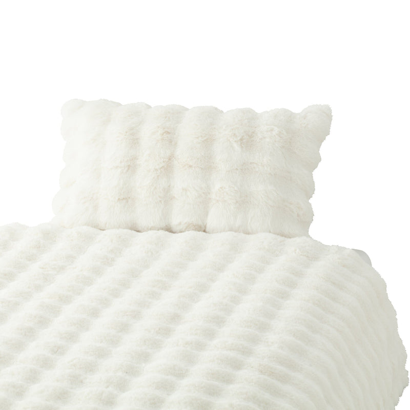 WARMY Pocomoko Fur Pillow Case 700 x 500 White