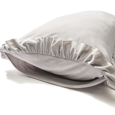 Warmy Argan Oil Frill Pillow Case 700 X 500 Grey