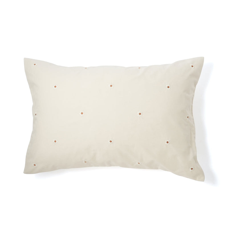 Daisy Embroidery Pillowcase 700X500 Ivory