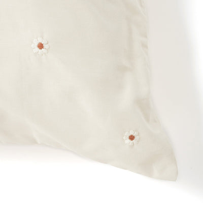 Daisy Embroidery Pillowcase 700X500 Ivory