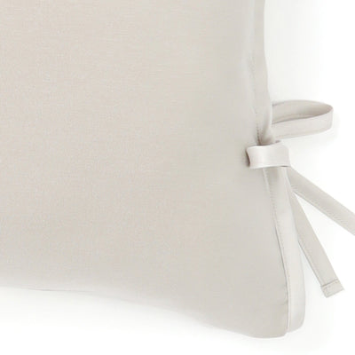 Cica Satin Ribbon Pillowcase 700 X 500 Gray x Beige