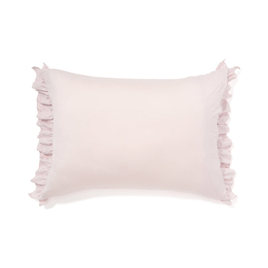 Fuwaro Cooling Pillow Cover  Frill Pink