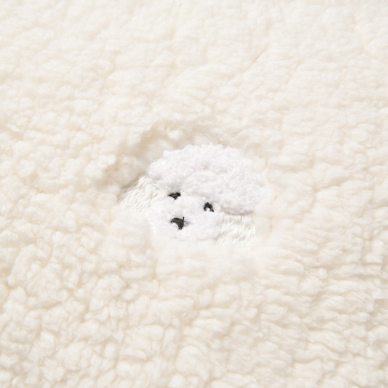 WARMY Poodle x Boa Comforter Case Single Ivory