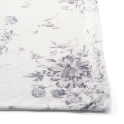 WARMY Botanical Flower Comforter Case Single Grey