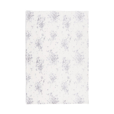 WARMY Botanical Flower Comforter Case Double Grey