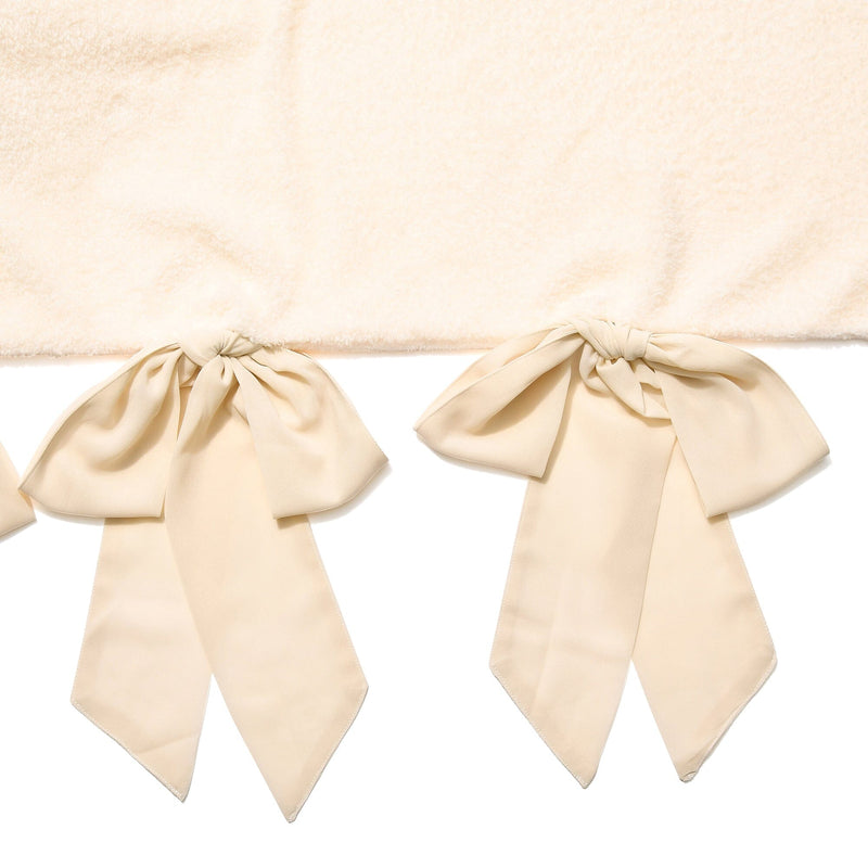 WARMY White Ribbon Comforter Case Double Ivory