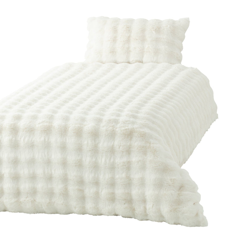 WARMY Pokomoko Fur Comforter Case Double White