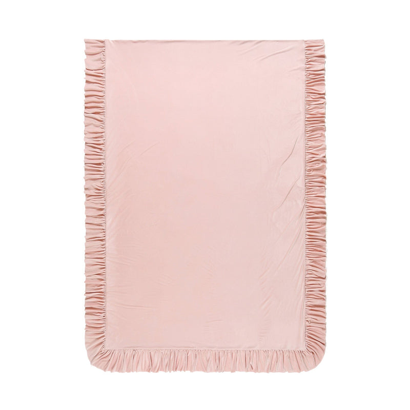 Warmy Argan Oil Frill Comforter Case  Double Pink