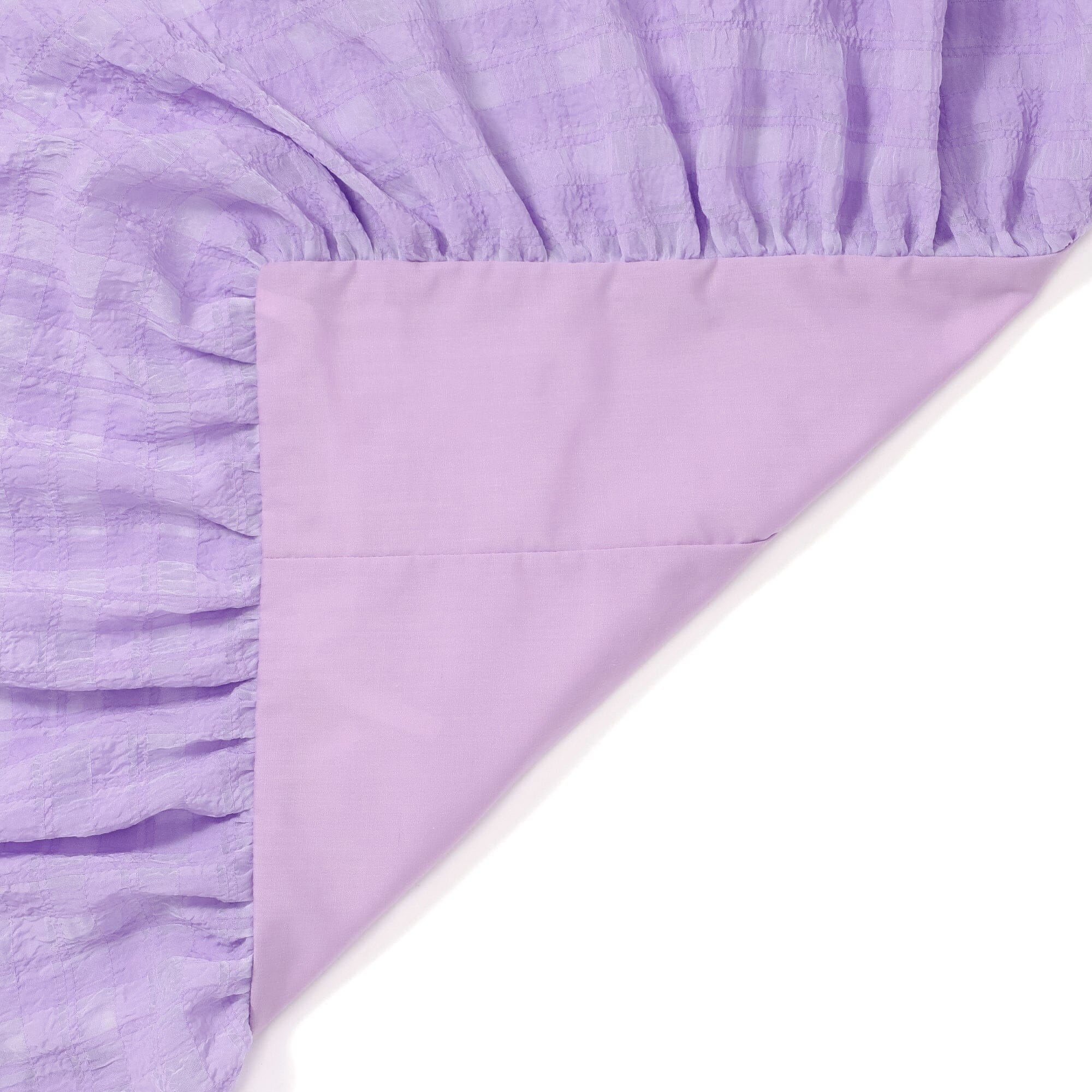 Sheer Check Ruffle Conforter Double Purple