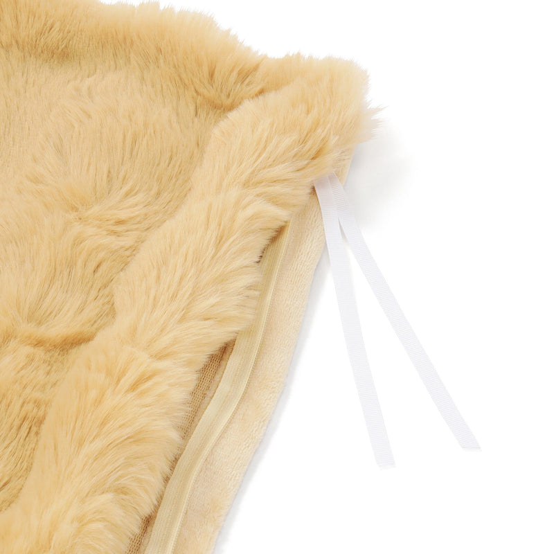 Warmy Pokomoko Fur Duvet Cover Double Yellow