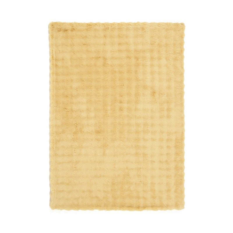 Warmy Pokomoko Fur Duvet Cover Double Yellow