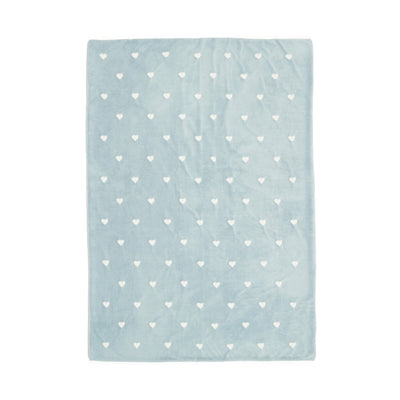 Warmy Heart Duvet Cover Single Blue