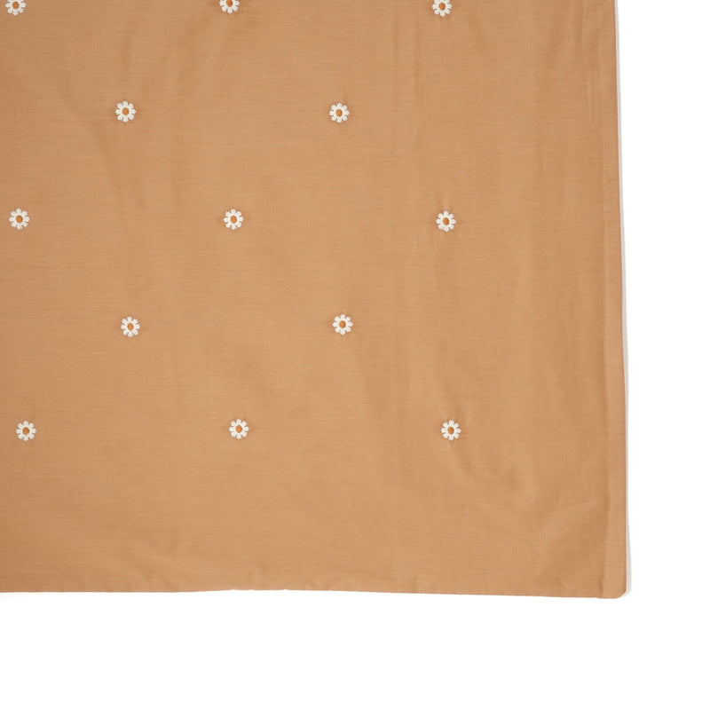 Daisy Embroidery Comforter Case Single Beige