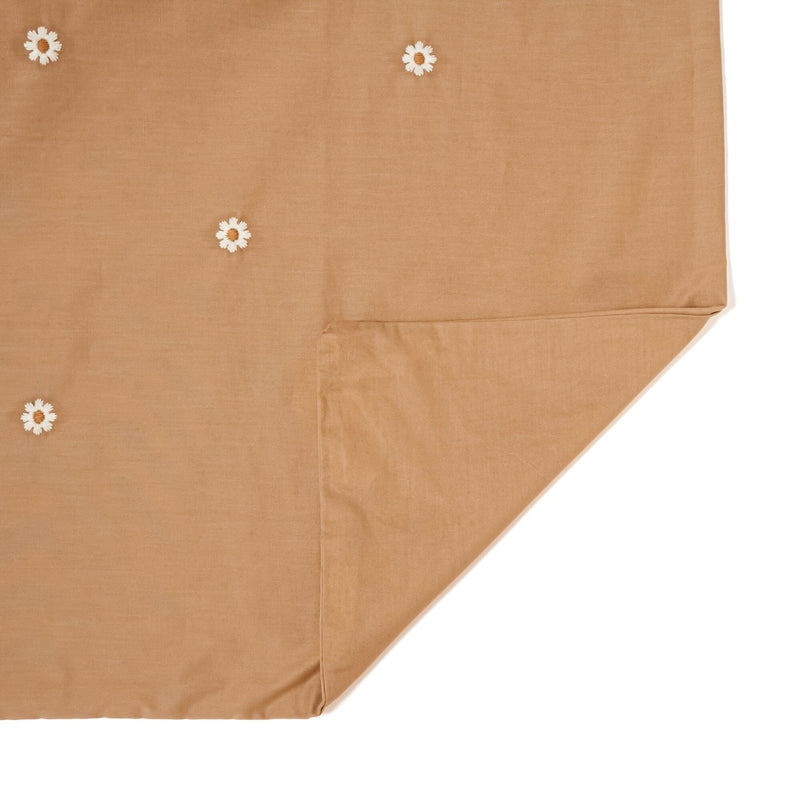 Daisy Embroidery Comforter Case Double Beige