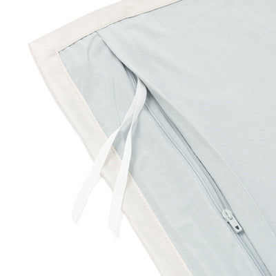 Cica Satin Ribbon Duvet Cover Double Blue