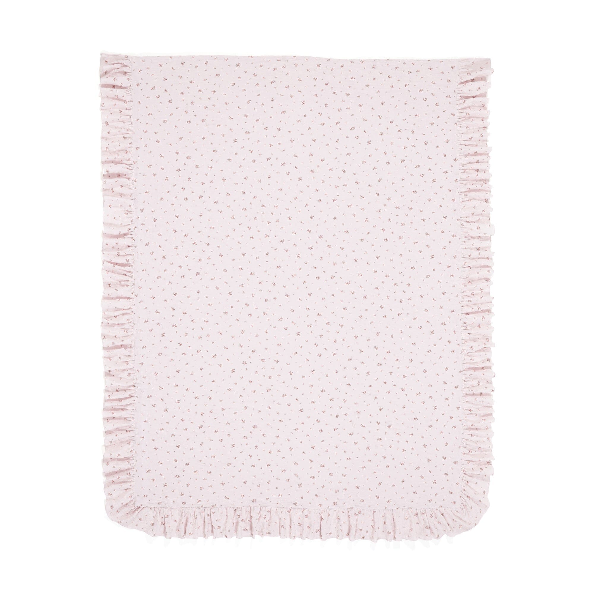 Frill Gauze Small Flower Comforter Case Single Pink