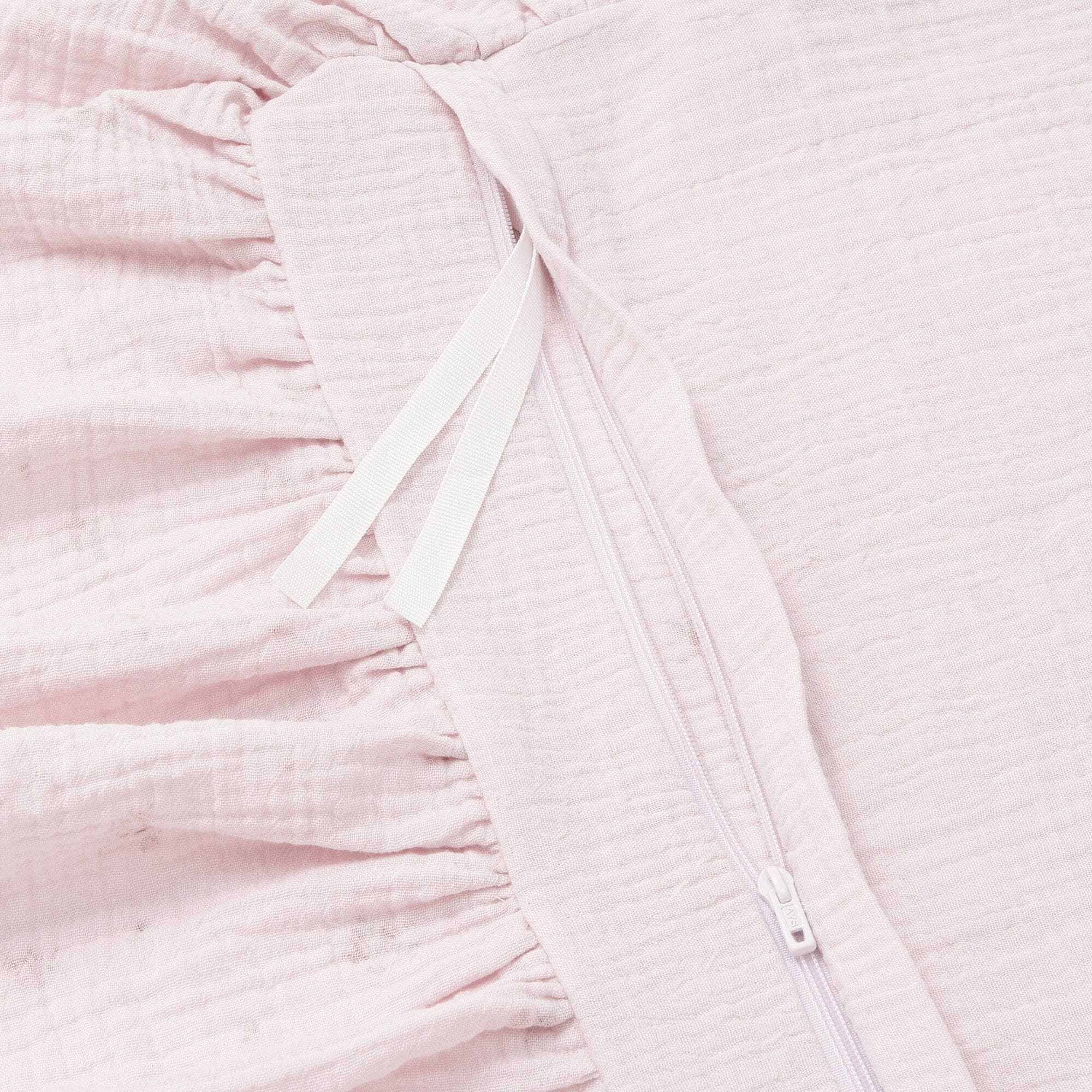Frill Gauze Small Flower Comforter Case Double Pink