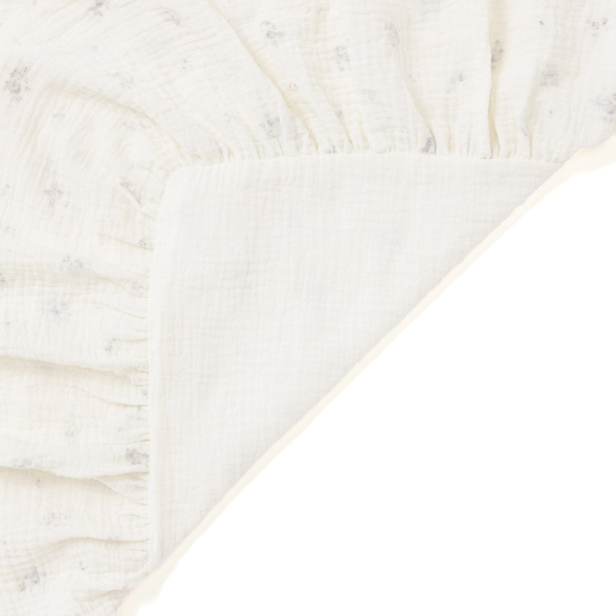 Frill Gauze Small Flower Comforter Case Double Gray