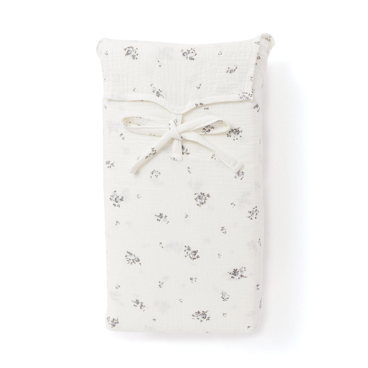 Frill Gauze Small Flower Comforter Case Double Gray