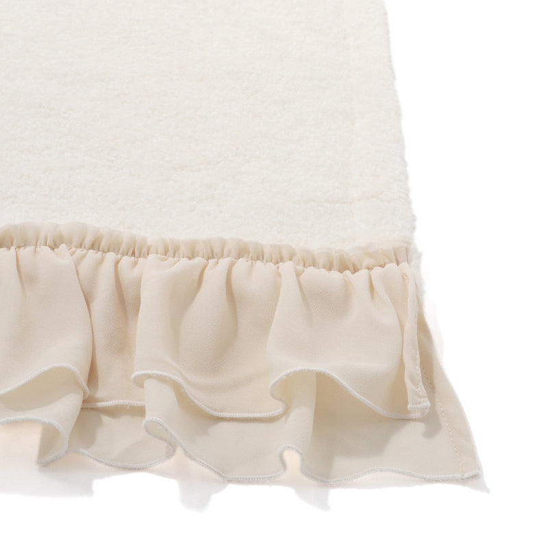 Howamoko Frill Throw (Lap Blanket) 1700 X 1300 Ivory