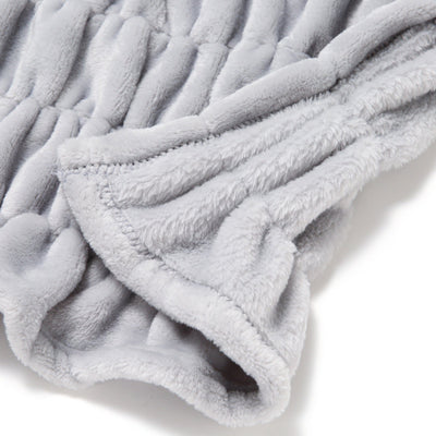 Fluffy Ripple Throw (Knee Blanket) 1700 x 1300 Gray