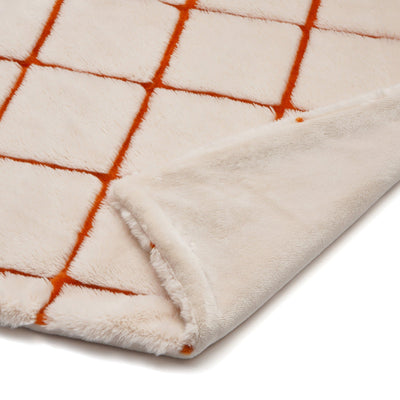 Fur Throw  1700 X 1300 Orange