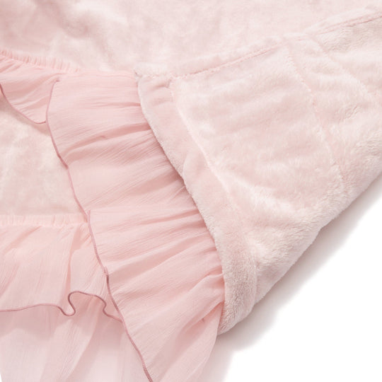 Smooth Frill Throw Single 1500 X 800 Pink