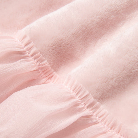Smooth Frill Throw Single 1500 X 800 Pink