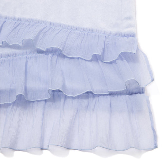 Smooth Frill Throw Single 1500 X 800 Light Blue